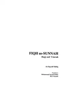 كتاب FIQH us-SUNNAH, Hajj and Umrah - فقه السنة - الحج والعمرة